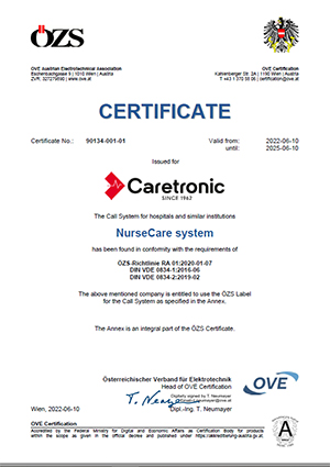 OVE-Zertifikat NurseCare